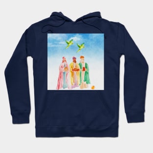 The Three Kings in route to deliver gifts Hoodie